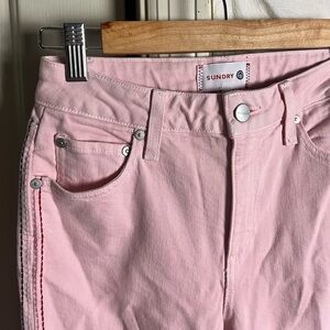 Sundry Slim straight crop jeans rosebud pink Sz 25